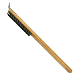 Pizza Oven Copper Brush Bristle Brass Scraper Household Grill Cleaning Oven Brush With Wood Handle Reusable Pizza Oven Accessory