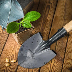 Digging Shovel Mini D Wood Handle Shovels Kids Trowel Waterproof Rustproof Garden Scoop Beach Camping Outdoor Small Large