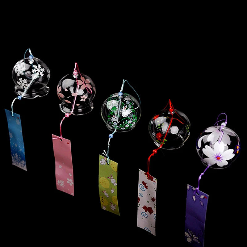 Description Picture 4 of item1PCS Wind Bell Japan Wind Chimes Handmade Glass Furin Home Office Decors