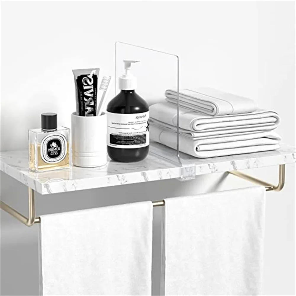 Description Picture 3 of item1 Pcs Clear Acrylic Closet Shelf Bookcase Divider Home Use Wardrobe Shelf Bookcase Divider Baffle Commodity Storage