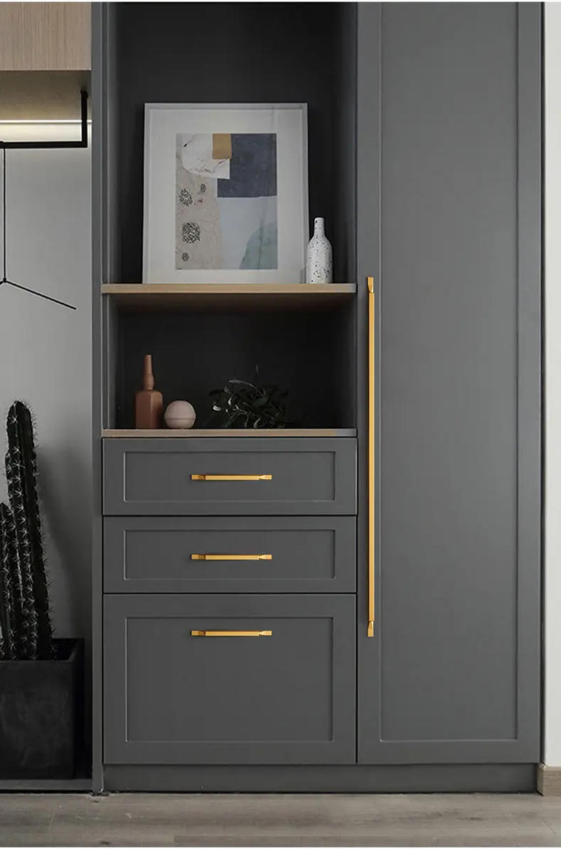 Description Picture 6 of itemHole free aluminum alloy door handle wardrobe door TV cabinet refrigerator door window balcony sliding door handle