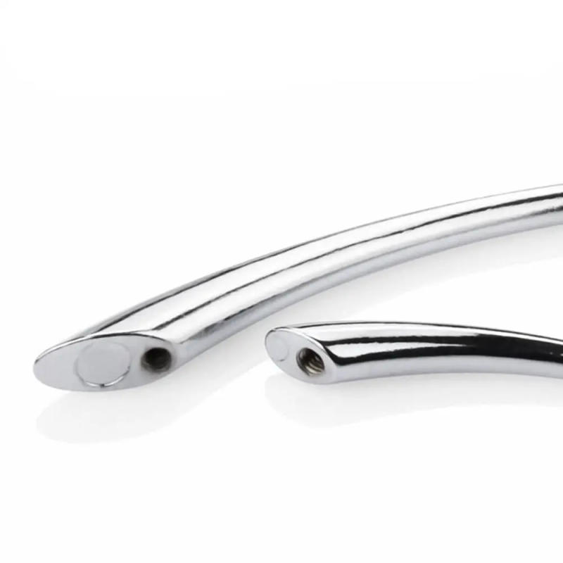 Description Picture 2 of itemZinc Alloy Solid Cupboard Door Handle Simple Curved Drawer Pull Multifunctional Wardrobe Shoe Cabinet Knob Furniture Hardware