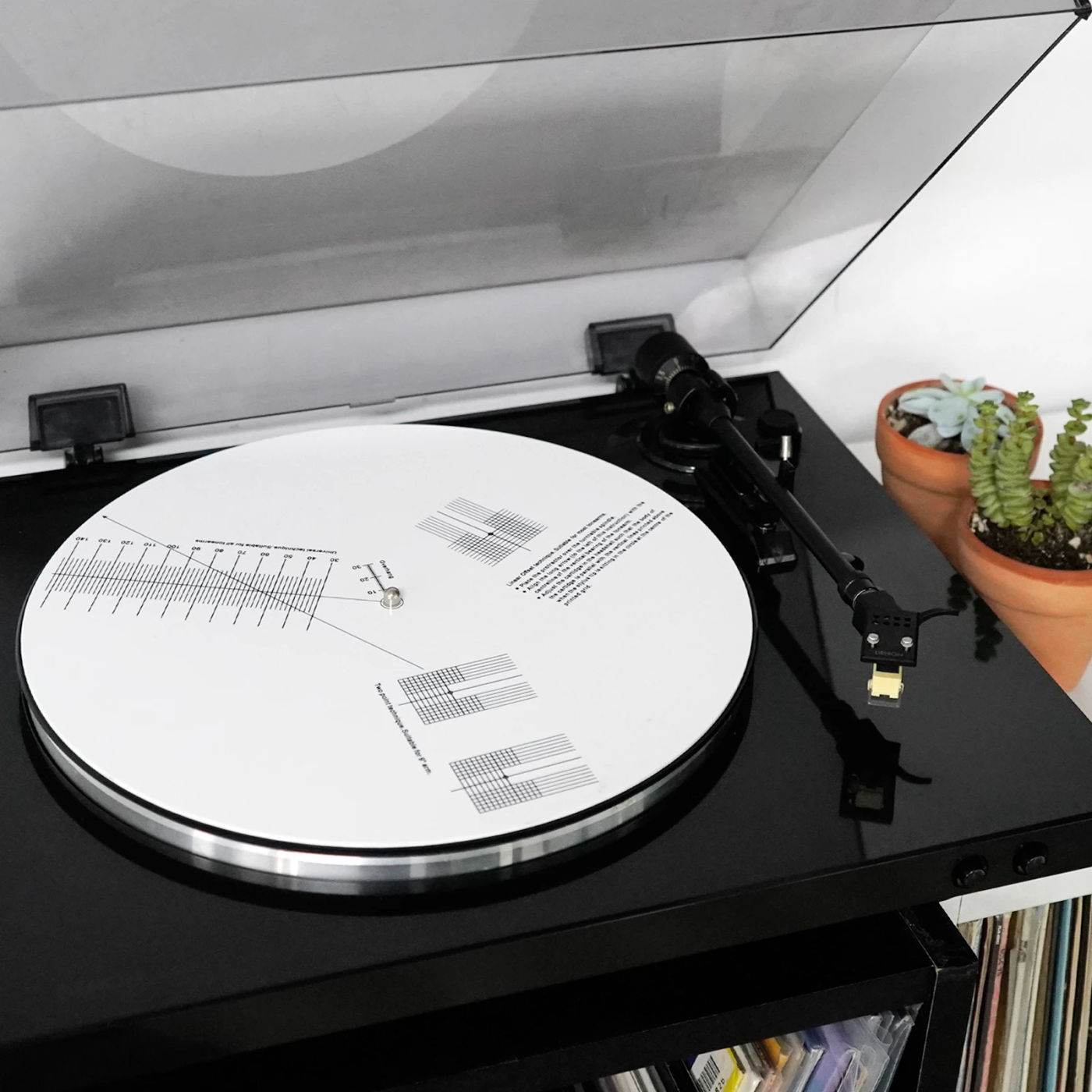 Description Picture 2 of itemAnti-skating Calibration Disc Phonograph Cartridge Alignment Protractor Phonograph Cartridge Record Player Turntable Adjustment