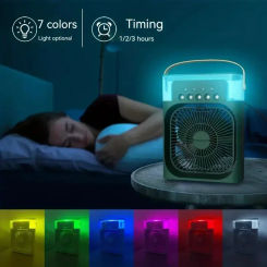 Spray fan humidification refrigeration spray fan small air conditioner mini electric fan night light water cooling
