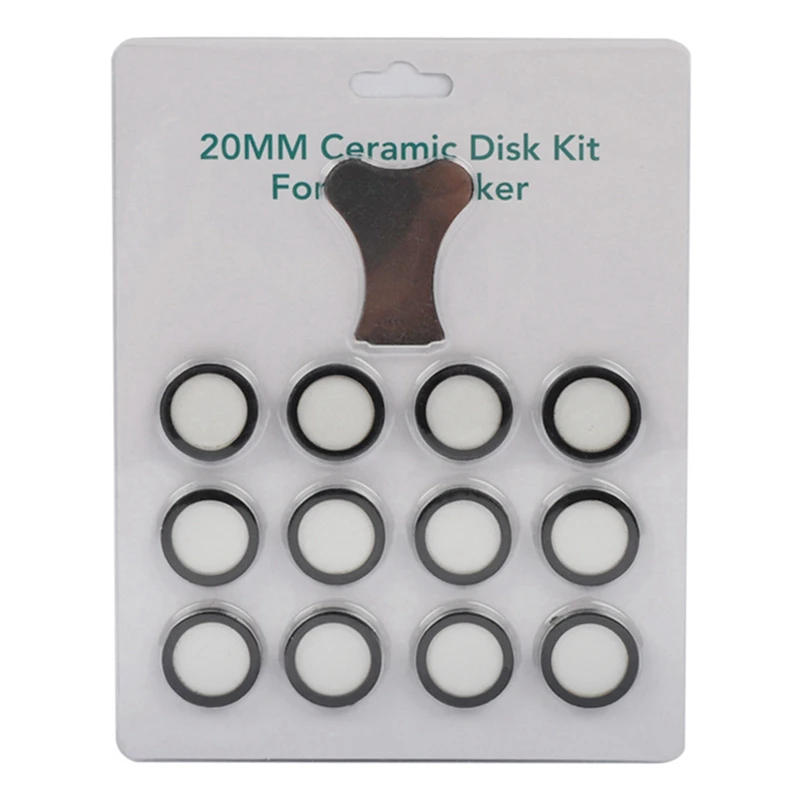 Description Picture 2 of itemTop Sale 12Pack Ultrasonic Mist Maker Fogger Ceramics Discs For Humidifier Parts Transducer Discs With Cap Tool