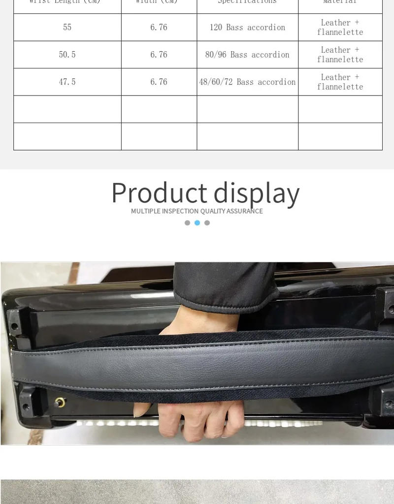 Description Picture 2 of itemSuper Wide and Soft Accordion Left Hand Bass Wristband,Comfortable and Breathable, Widened and Thickened, Durable 48-120 Bass