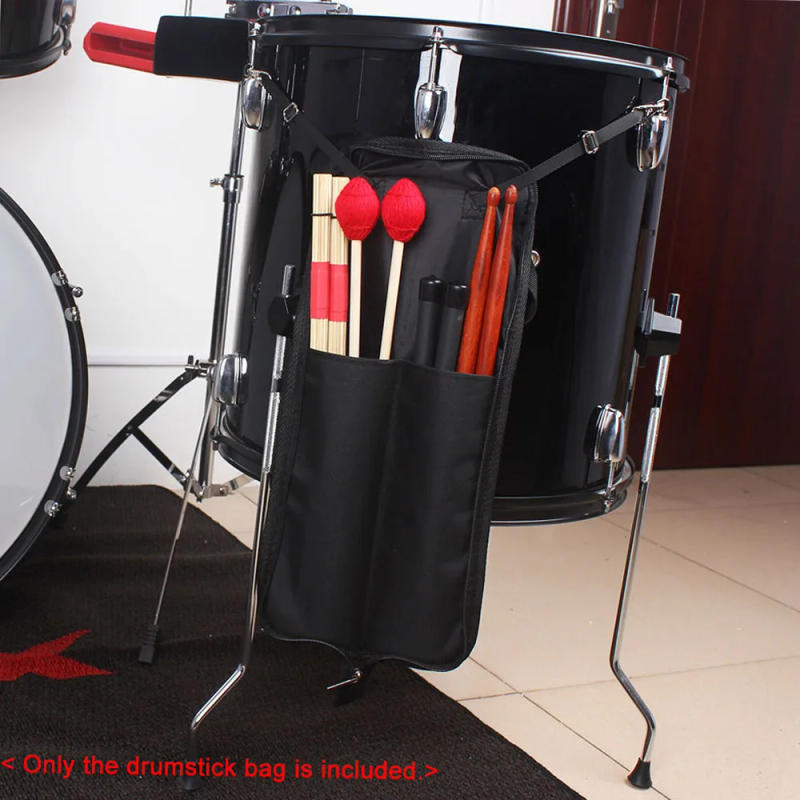 Description Picture 4 of itemDrum Stick Bag Case Water-resistant Portable Storage 600D Stick Bag Carrying Strap Drumsticks Percussion Instruments Accessories