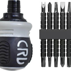 Ratcheting Stubby Screwdriver 13in1 - Adjustable Length, Reversible Dual End, Magnetic Tip - Compact, Portable, Pocket Size