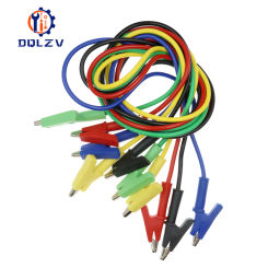 1PCS Dual Alligator Clips Test Leads Heavy Duty Crocodile Clamps Multimeter Test Wires 1000V 15A 100CM Cable