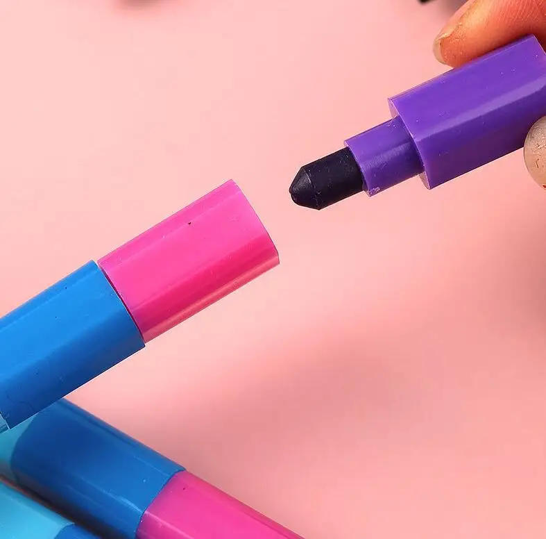 Description Picture 6 of item6Pcs Rainbow 12 Colors Replaceable Block Crayons Painting Pen for Kids Birthday Party Favors Back To School Gifts School Rewards