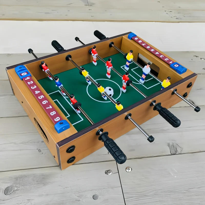 Description Picture 4 of itemMini Wooden Table Football Game Soccer Toy Kids Childrens Portable Foldable Indoor Outdoor Camping Party Games Birthday Gift