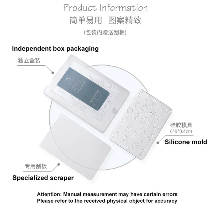 Description Picture 2 of itemChic Star Moon Butterfly Bowknot Fine Workmanship DIY Silicone Carving Mold Mould Nail Art Accessories Manicure Tool Templates