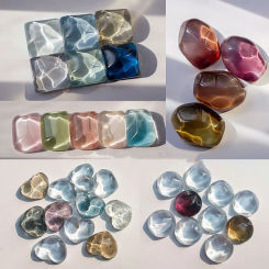 30pcs/Bag Nail Art Glass Color Card Painting Display Designs Color Board Tips Card Manicure Tools UV Gel Nail Showing Tools