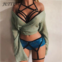 Body Harness Breast Punk Gothic Leg Garter Belts  Elastic Dance Party Women Summer Lingerie Set