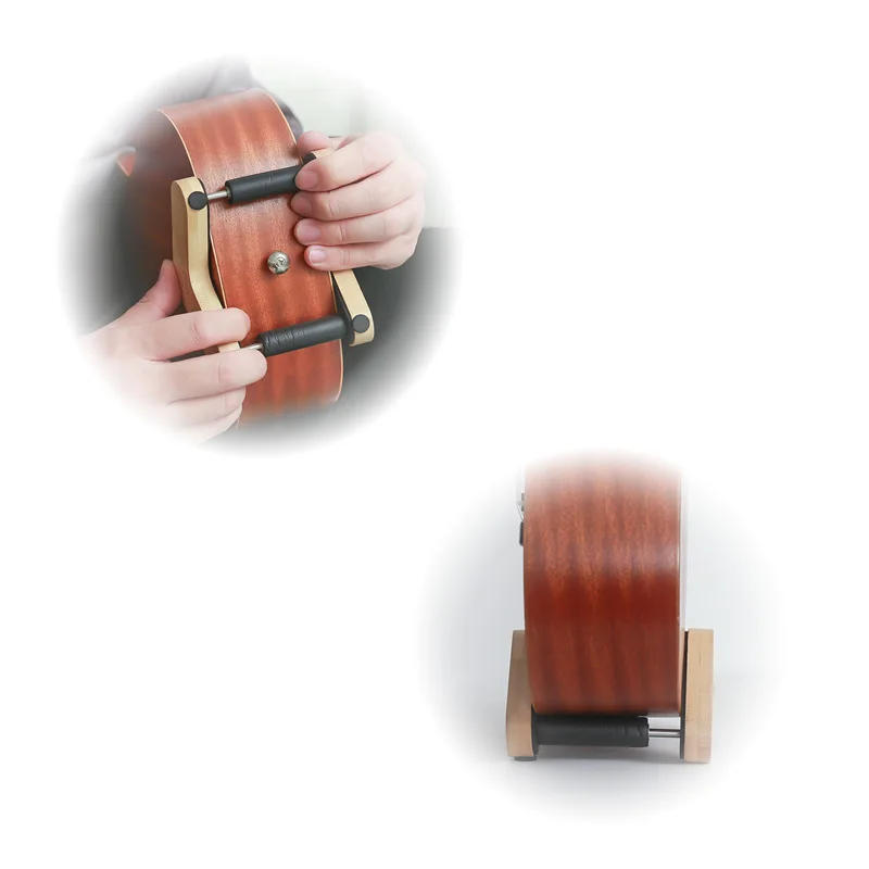 Description Picture 3 of itemCarry-on Guitar Stand Portable Wooden Guitar Holder Suitable for Ukulele, Acoustic Guitar, Guitar Accessories