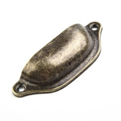 10 Pcs Retro Metal Kitchen Drawer Cabinet Door Handle And Furniture Knobs Hardware Cupboard Antique Brass Shell Pull Handles