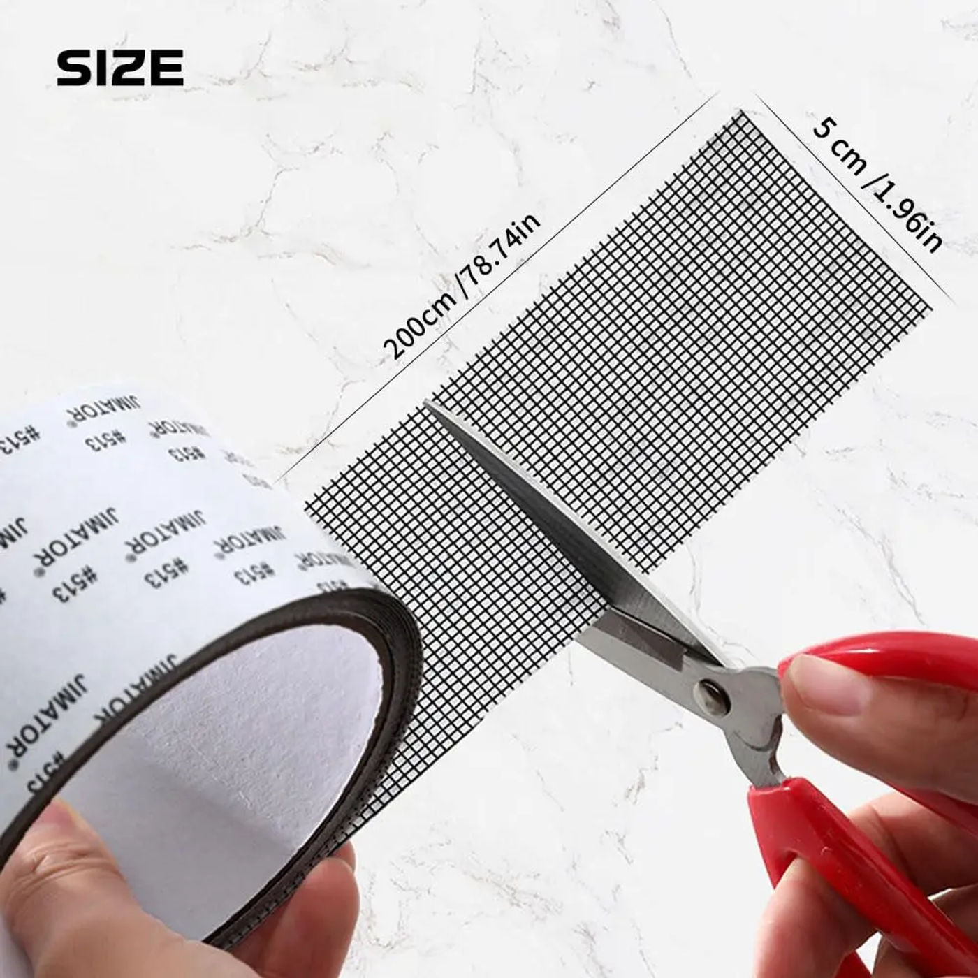Description Picture 3 of item1/2pcs Window Screen Repair Strong Adhesive Waterproof Tape Covering Mesh Repair For Window Screen And Screen Door Tears Holes