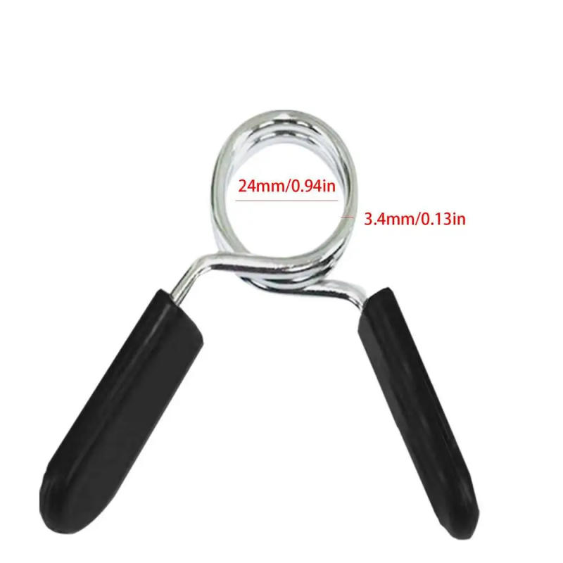 Description Picture 5 of item24/25/28/30/50mm Barbell Clamp Spring Collar Clips Gym Weight Dumbbell Lock Barbell Lock Fitness Gym Weight Lifting Accessories