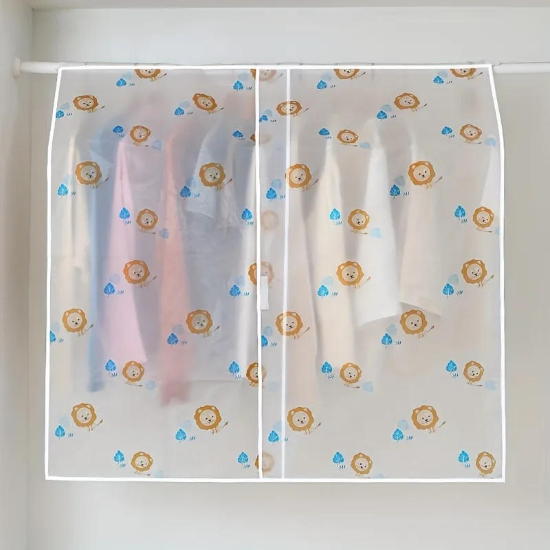 Description Picture 5 of item1pc Household Clothing Dust-proof Cover Translucent Dust-proof Clothing Cover Wardrobe Storage Suit Hanging Bag Dust-proof Bag