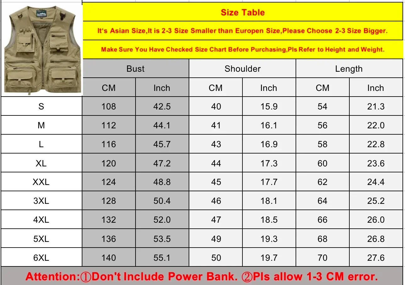 Description Picture 2 of itemMultipocket Quick Dry Mesh Fishing Vests Men Outdoor Tactical Vest Hiking Hunting Casual Fisherman Vest Solid Sleeveless Coats