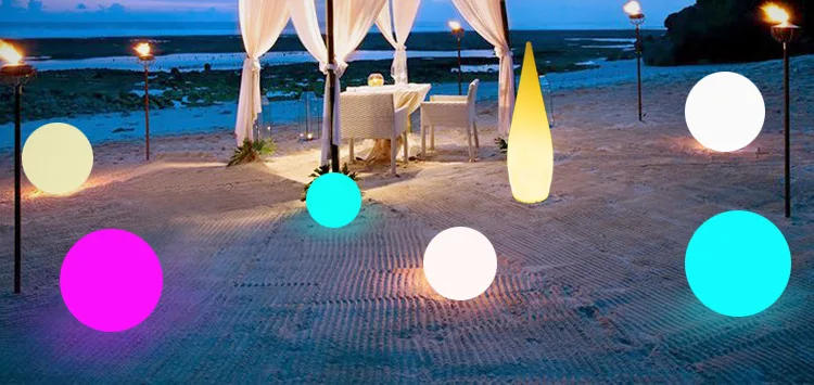 Description Picture 3 of itemLed Underground Lamp Luminous Colorful Ball Lights Charging Outdoor Creative Decor Chandelier Garden Round Landscape Lights