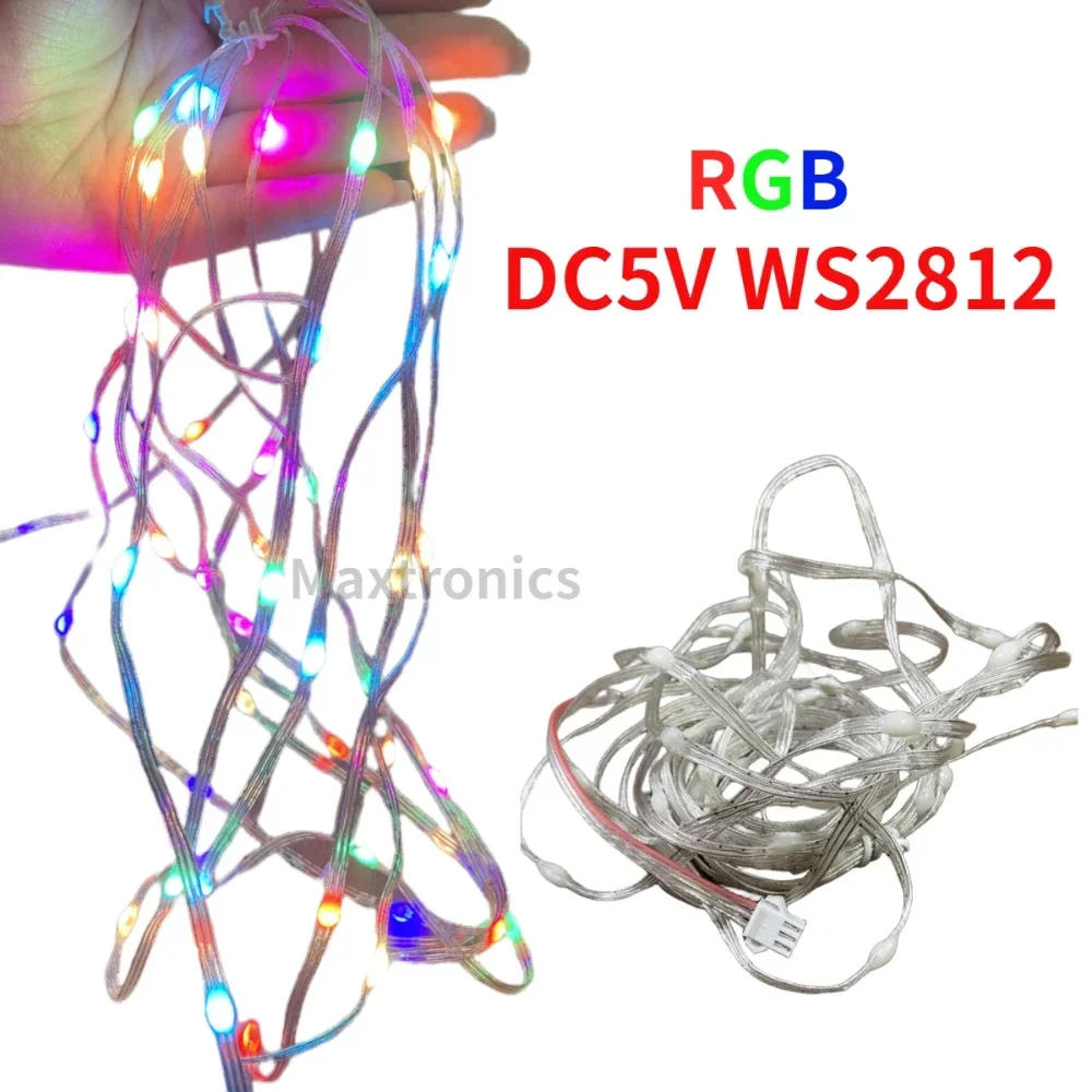 Description Picture 3 of item5M DC5V WS2812B RGBIC Color LED String Lights /Bluetooth Music Controller USB Plug SP620E for Room Decor Christmas Fairy Lamp