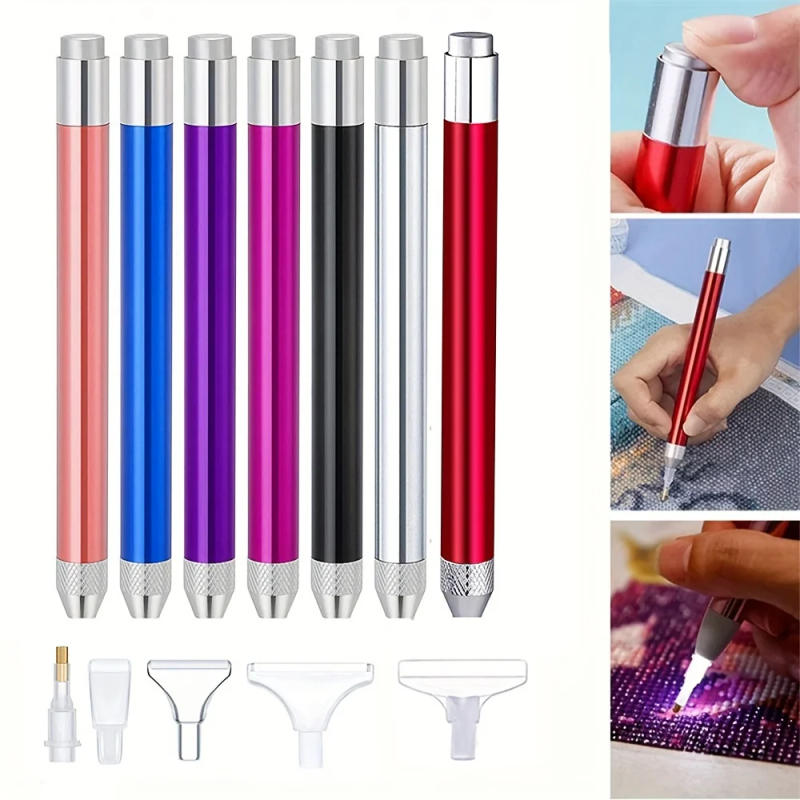 Description Picture 2 of itemLED Diamond Painting Pen Kits with Light Diamond Art Pen 5D Light Up Pens for Diamond Painting Arts Nails DIY Crafts Accessories