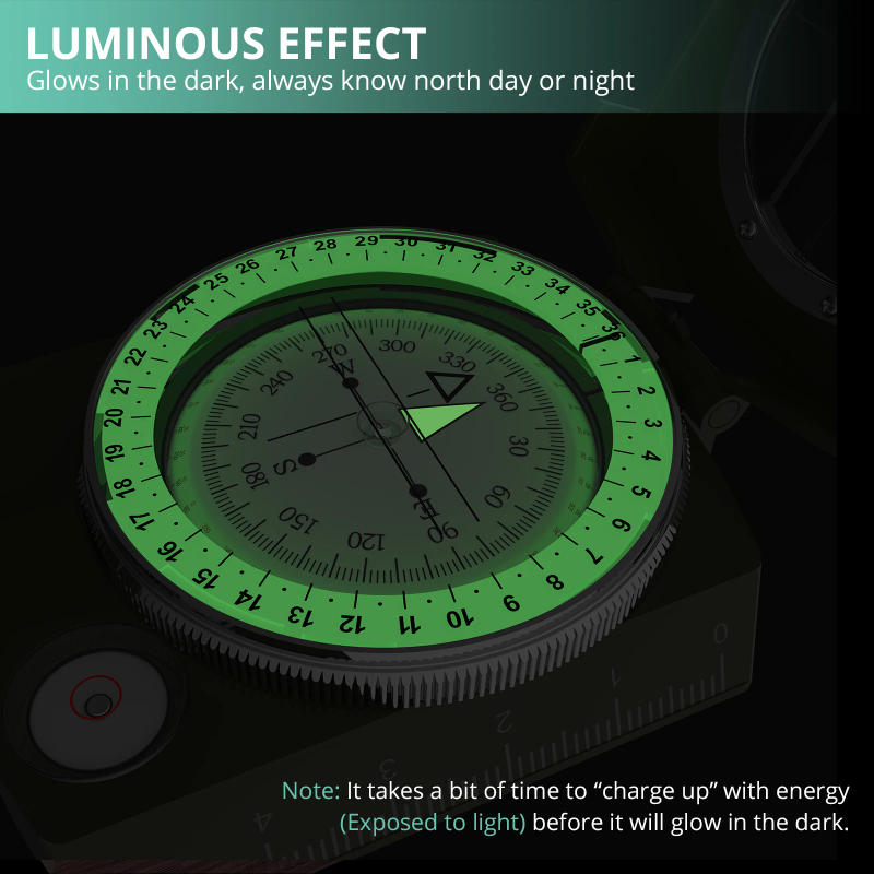 Description Picture 3 of itemMultifunction Waterproof Military Metal Sighting Compass With Floating Dial For Hiking Camping Climbing Biking