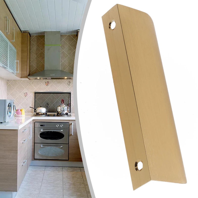 Description Picture 5 of itemGolden Kitchen Cabinet Door Handle Pull Modern Simple Cupboard Drawer Concealed Finger Edge Pull 80-400mm Office Bathroom Parts