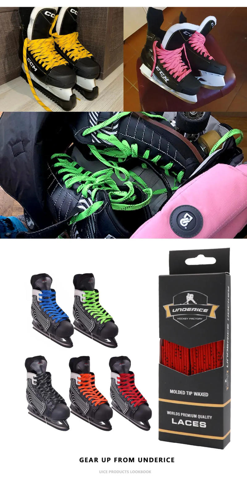 Description Picture 6 of itemIce Hockey Skate Laces 84-120inch Box-Packed Hockey Skate Shoe Lacer Dual Layer Braid Reinforced Waxed Tip Hockey Accessories