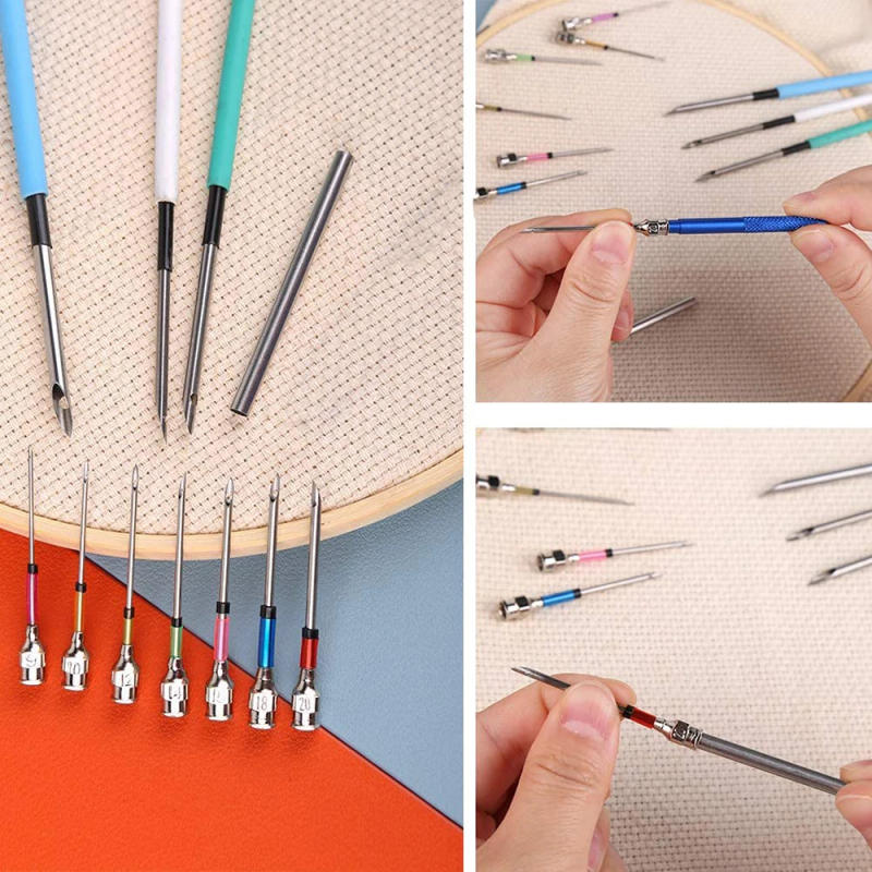 Description Picture 6 of itemPunch Needle Beginners Supplies Kit 6Pcs Punch Needle Tool with Adjustable Rug Yarn Punch Needle for Cross Stitch Tools Kit