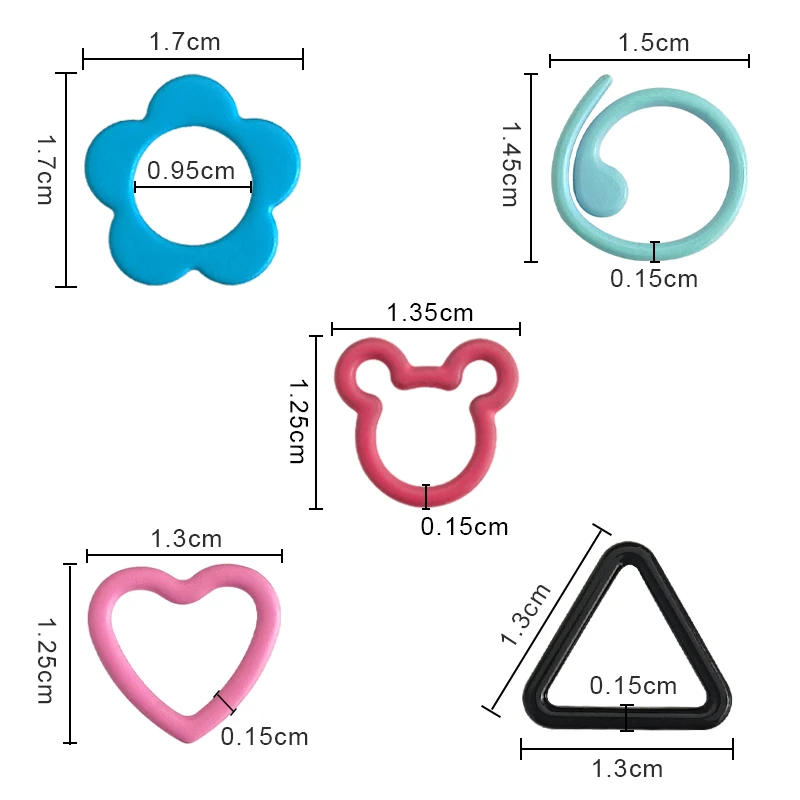 Description Picture 2 of item10/20/50pcs New Alloy Knitting Locking Markers Stitch Crochet Latch Knitting Tools Needle Clip Hook DIY Weaving Tool Mixed Color