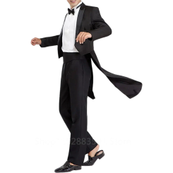 2-Pcs Men's Tuxedo Suits Set Classic Formal Tailcoat Tuxedo Sets Men Fashion Party Wedding Prom Stage DJ Clothing Jacket+Pants