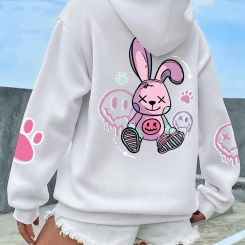 Hip hop street casual printed women's hoodie fashion hoodie new sportswear autumn warm wool sweater