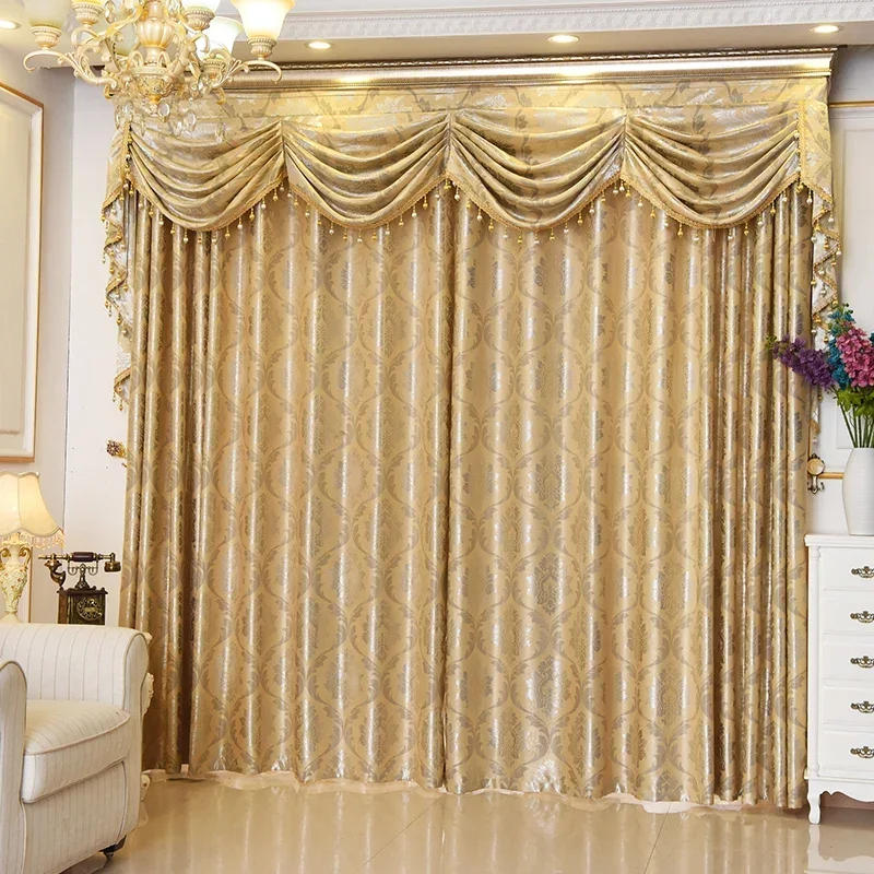Description Picture 4 of itemCurtains Tulle for Living Room Dining Bedroom Valance Modern Luxury European Style Thickening Shading Window Mantle Villa