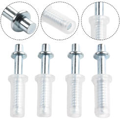 4PCS Top Guide Wheel Pivot Hinge Plastic Repair Parts Rust-resistant White Hardware Bifold Cabinet Door Closets