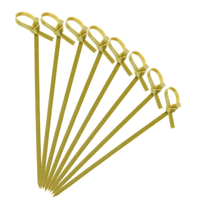 Description Picture 4 of item900 Pack Bamboo Cocktail Picks Cocktail Toothpicks Bamboo Skewers Toothpicks For Appetizers 4 Inch