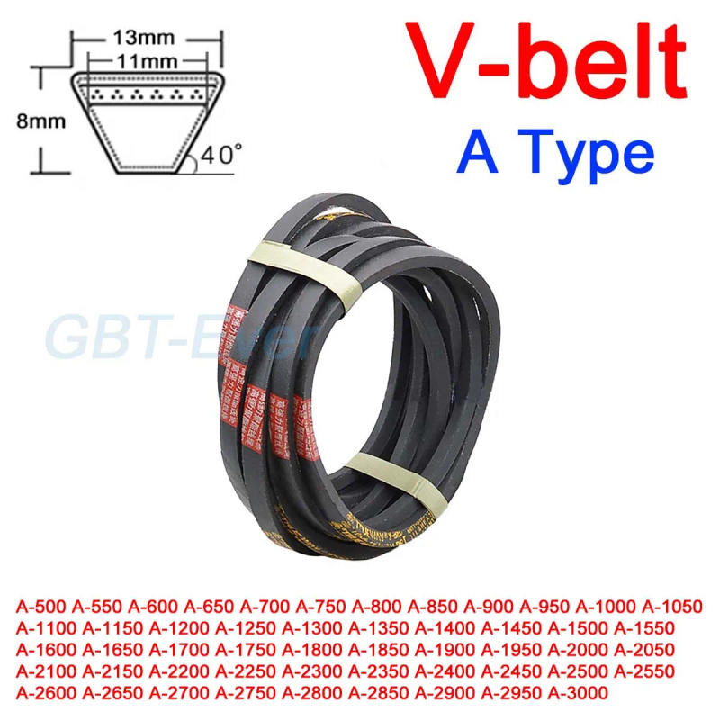 Description Picture 2 of item1Pcs A Type V-belt Triangle Belt Pitch Length 500 550 600 650 700 750 800 850 900 950 1000 ~ 3000mm for Automotive Equipment