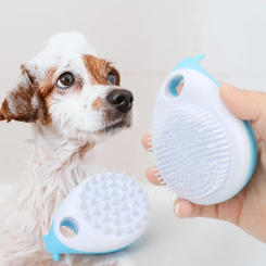 Pet Bathing Brush Soft Silicone Massager Gel Bathing Brush Bathroom Puppy Washing Massage Grooming Shower Brushes Pet Supplies