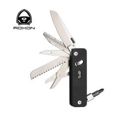 ROXON S503G Flex Companion Tool Modular Design and Customizable Pocket Tool Preinstalled with 8 Essential Tools (1/4" Bit Drive)