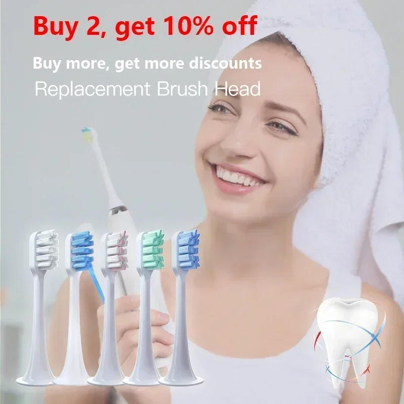 Description Picture 2 of item4Pcs Replacement Brush Heads for  Xiaomi Mijia T300/T500 Sonic Electric Toothbrush Soft DuPont Bristle Replaceable Mop Nozzle