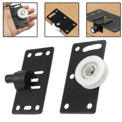 1 Sets Door Rollers Stainless Steel Sliding Door Wheel Cabinet Nylon Pulley Hanging Wheel For Wardrobe Furniture Hardware