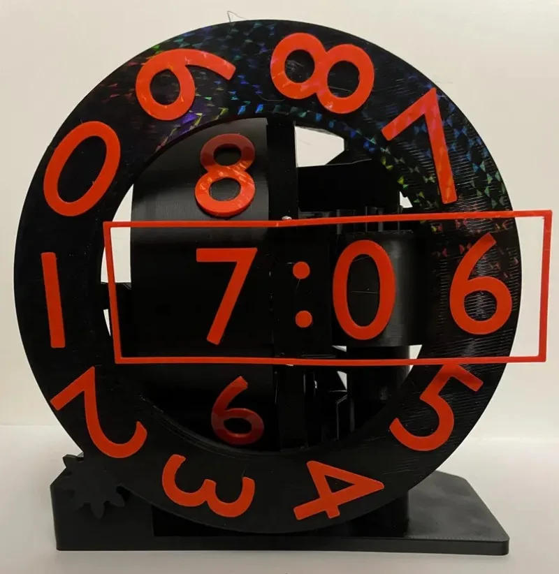Description Picture 5 of itemHome Modern Creativity Clock 3D Printed Living Room Bedroom Home Decoration Desktop Ornaments Gift Ideas Ornaments Table Clocks