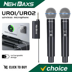 Wireless Microphone 2 Channel UHF Fixed Frequency Dynamic Microphone Party Karaoke Meeting Church Show Professional Mic