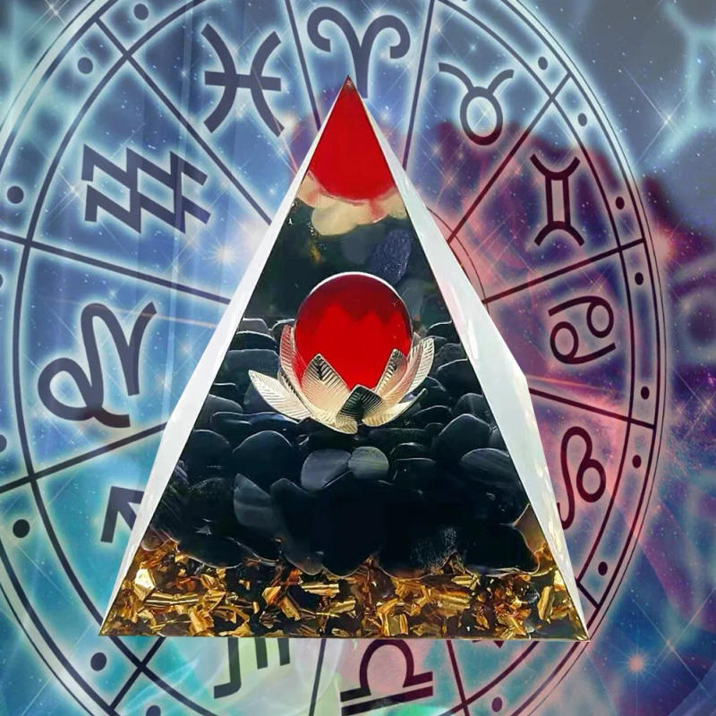 Description Picture 5 of itemOrgonite Pyramid Crystals Natural Stone Orgone Energy Generator Healing Reiki Chakra Meditation Ornaments Crafts Office Decor