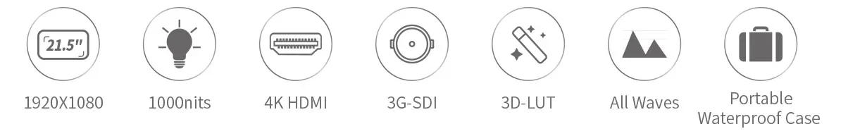 Description Picture 3 of itemSEETEC WPC215 21.5Inch Director Monitor Portable Carry-on 1000nit High Bright Full HD 1920x1080 Camera Photographic Professional