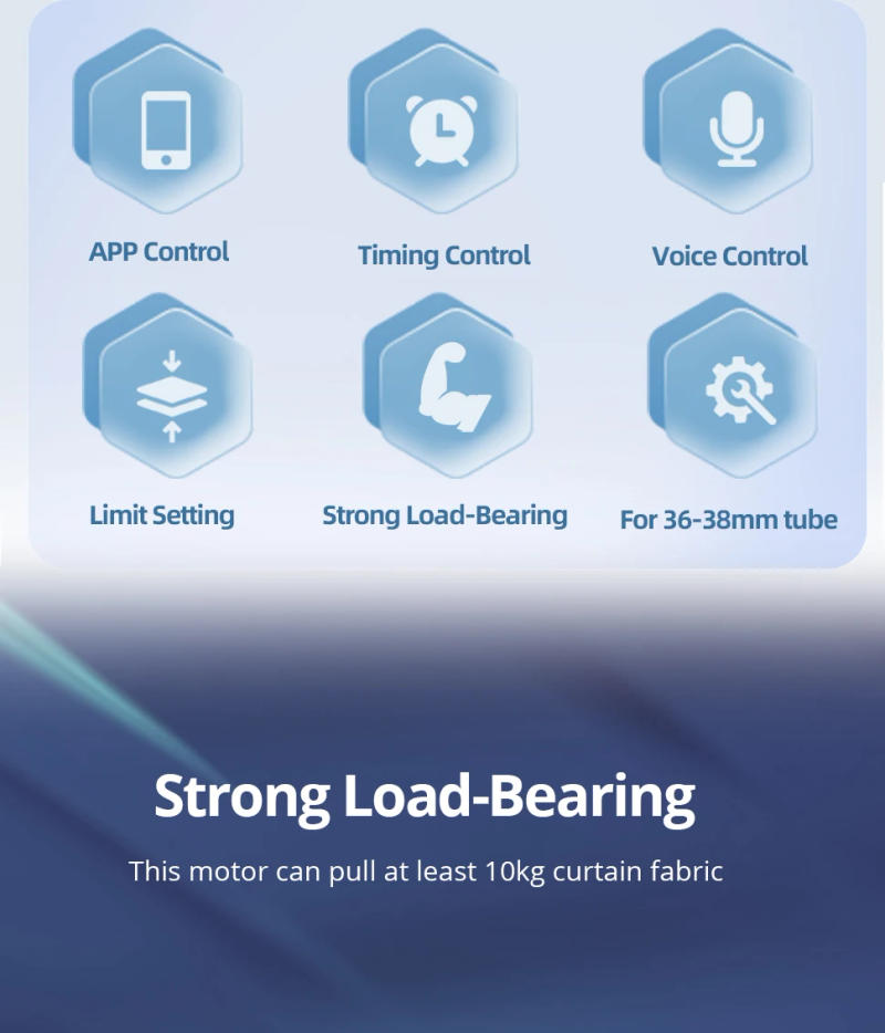 Description Picture 4 of itemZemismart Matter Over WiFi 2N Roller Shade Blinds Motor for 37 38mm Tube Homekit Google Home Alexa Control Smart Shutter Engine