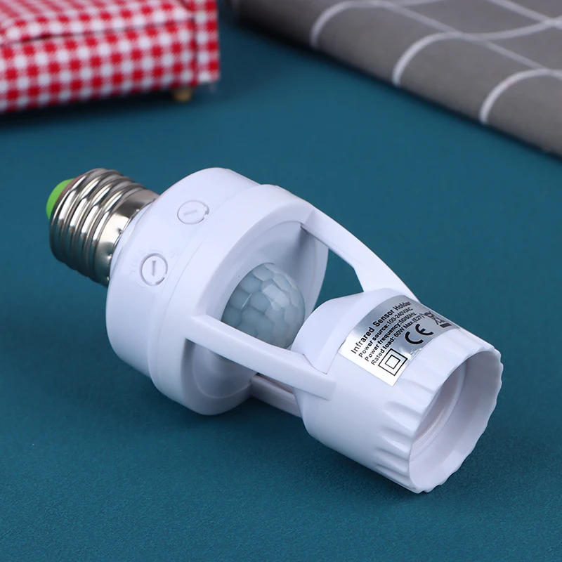 Description Picture 6 of item1Pc AC100-240V E27 Socket Converter With PIR Motion Sensor LED Lamp Base Intelligent Switch Light Bulb Lamp Holder