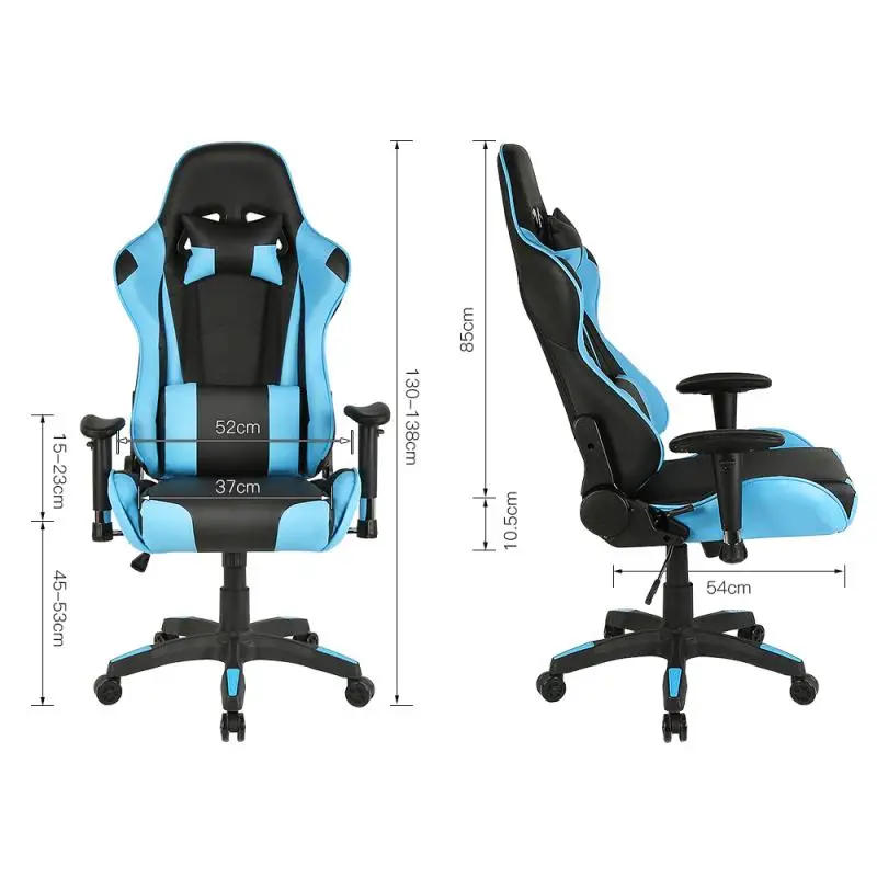 Description Picture 3 of itemHousehold Office Chairs Computer Gaming Chairs Furniture Armchair With Footrest Headrest Lumbar Pillow Adjustable Backrest HWC
