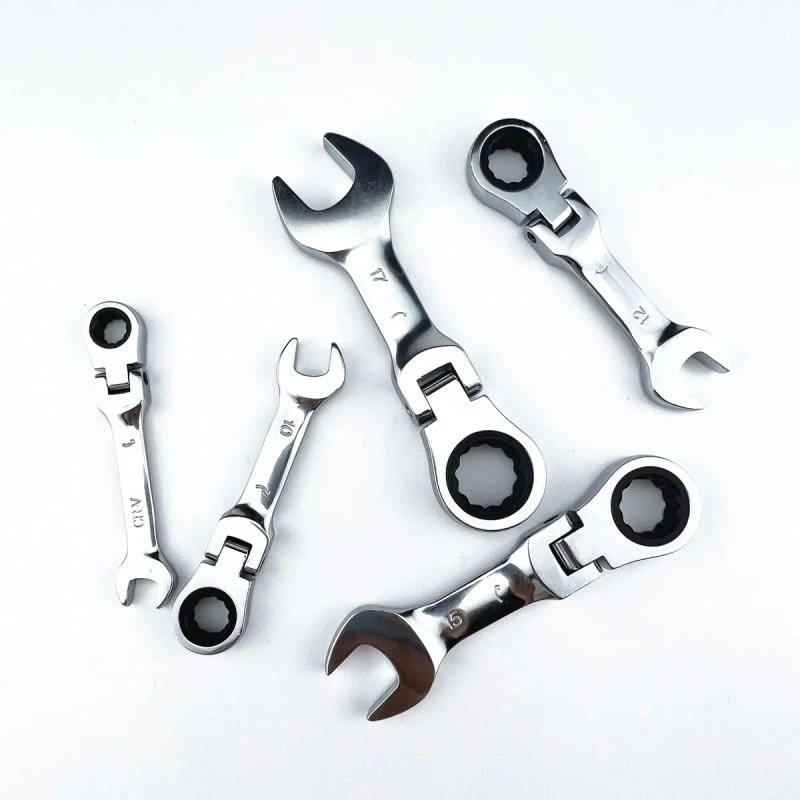 Description Picture 2 of itemMini Short Handle Ratchet Wrench with Movable Head, Quick Dual-purpose Open End Wrench, Hardware Tool, Labor-saving Wrench